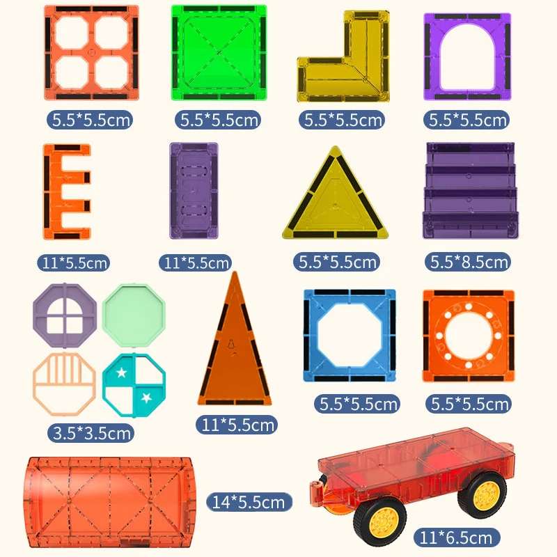 어린이용 자석 타일 빌딩 블록, DIY 자석 건설 타일, 교육용 감각 장난감, 몬테소리 게임