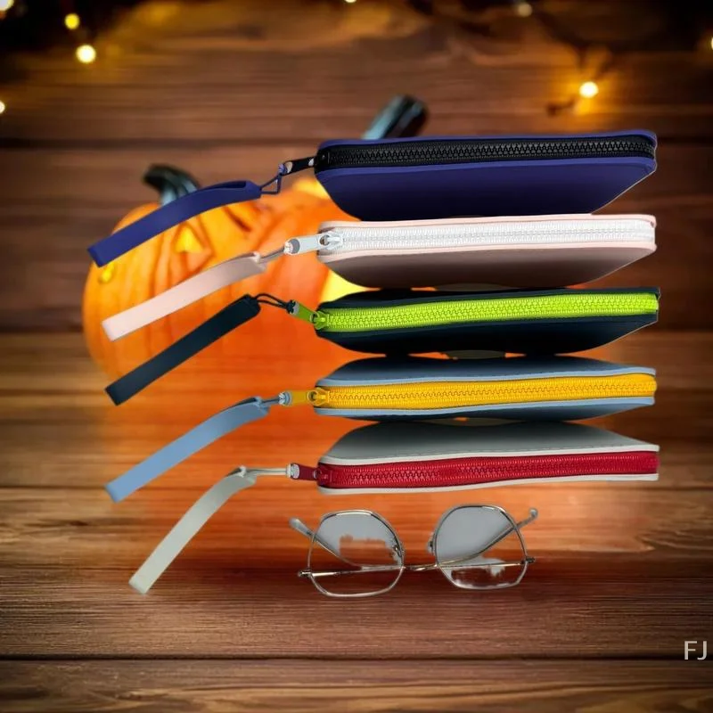 حقيبة تخزين إكسسوارات عصرية محمولة واحدة، حقيبة نظارات من السيليكون المقاوم للغبار والماء مع سحاب