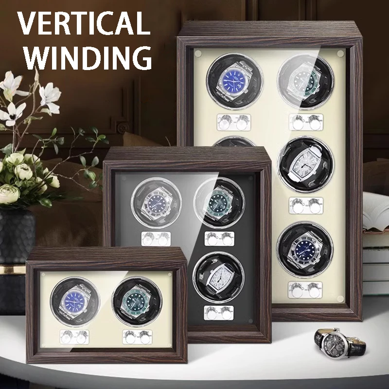 

Wooden Vertical Watch Winders Silent Mechanical Mechanical Wrist Watches Winding Device Automatic Rotator Watches Winder