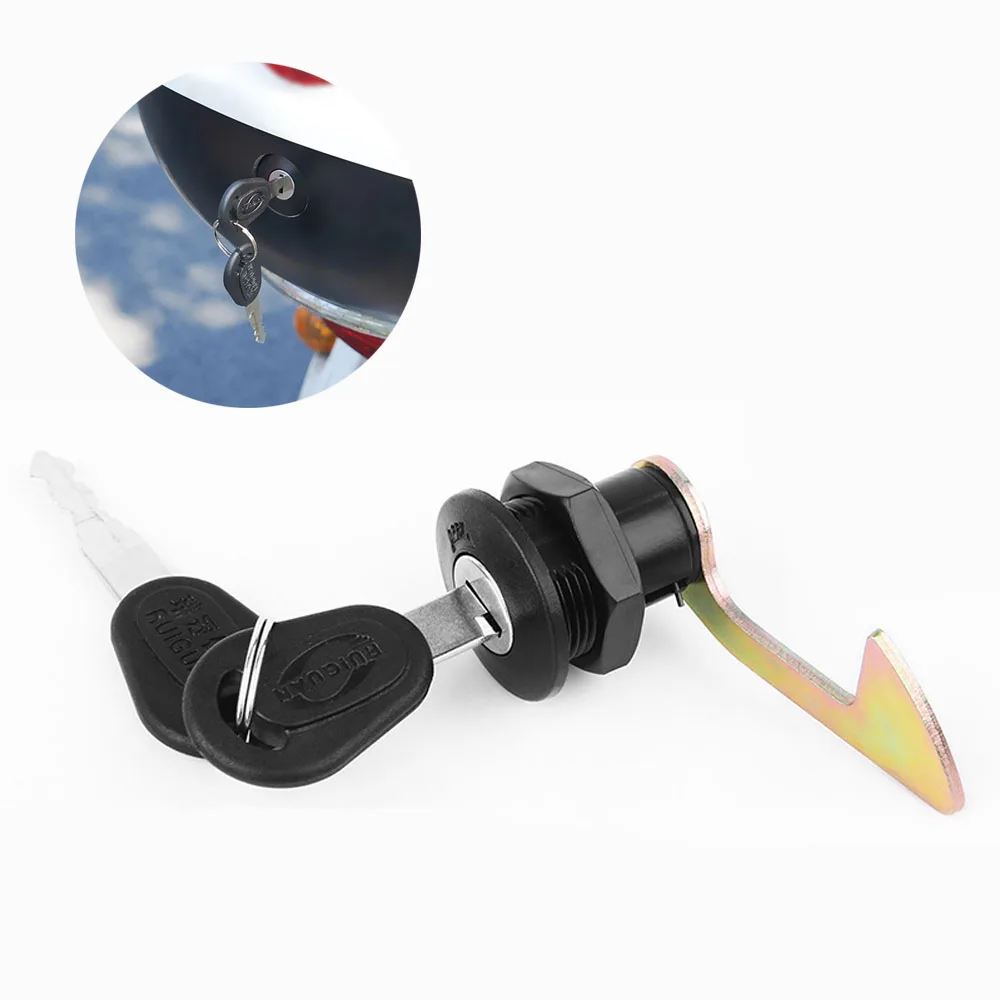 

Short Hook Rear Tail Box Key Switch Lock for Motorcycle 2 Keys+1 Lock Electric Car Tail Box Trunk Lock New 1Set Rear Locks