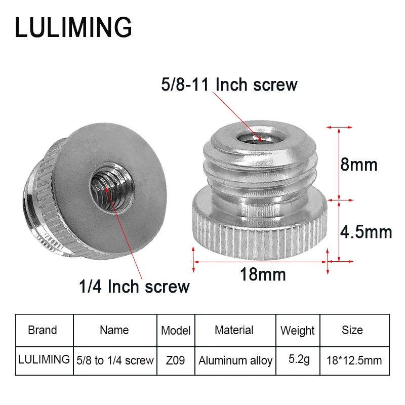 Laser Level 5/8-11 Male to Female 1/4 3/8 Inch Conversion Screw  5/8-11 Coarse thread Laser Level Tripod Camera Screw Adapter