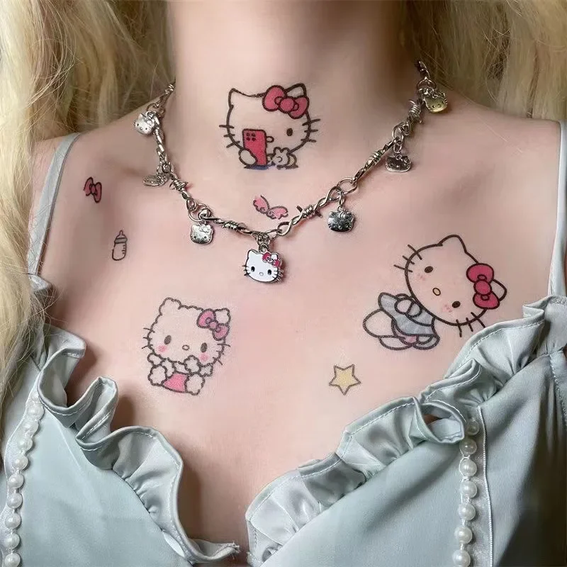 

Ожерелье Kawaii Hello Kitty мультфильм Спайс Девушка Ретро выход декоративный кулон сплав аксессуары цепь до ключиц ювелирные изделия в подарок