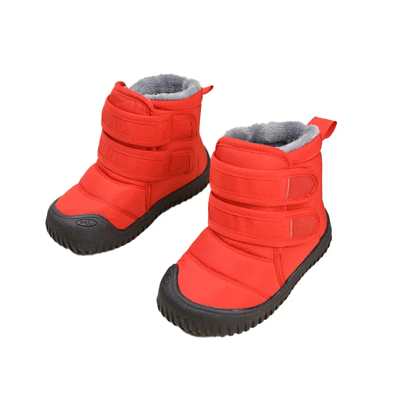 New Waterproof Children Snow Boots Casual Warm Plush Winter Kids Shoes Soft Soles Boys Girls Baby Boots Size 21-26 CSH1560