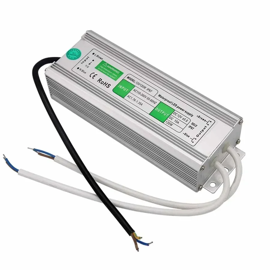 Imagem -06 - Impermeável Led Driver para Uso ao ar Livre Adaptador de Alimentação ac 110v 220v dc 12v 24v Ip67 10w 20w 30w 50w 60w 100w 150w Novo