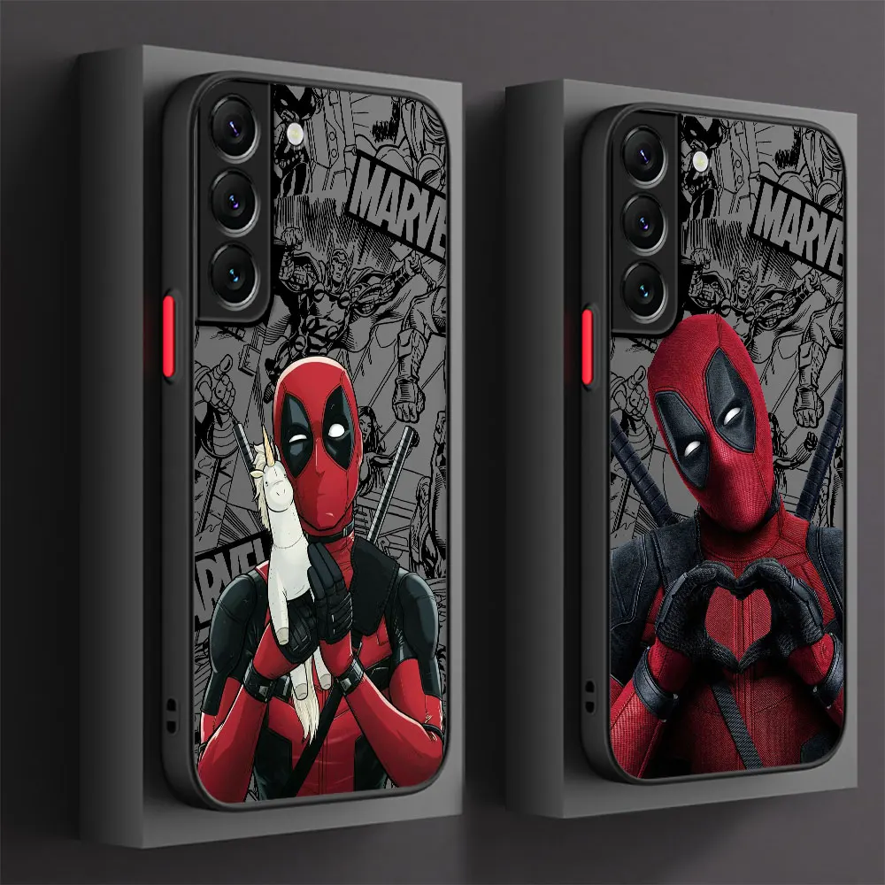 Phone Case for Samsung Galaxy S10 Plus S21 S23 Ultra S20 FE S22 S23 FE S24 Plus S9 Luxury Silicone Coque Marvel Deadpool Cover