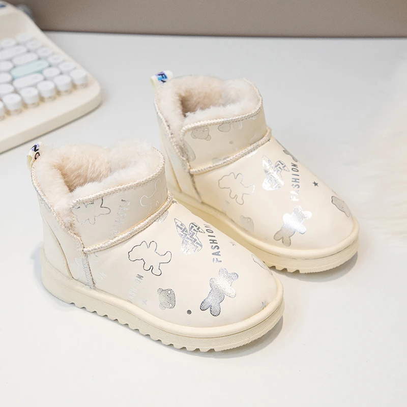 جديد أطفال موضة طباعة الثلوج أحذية الفتيان الفتيات الدافئة زائد الكشمير اصطف الأحذية عدم الانزلاق في الهواء الطلق أحذية الأطفال أحذية كاجوال 2025 #2