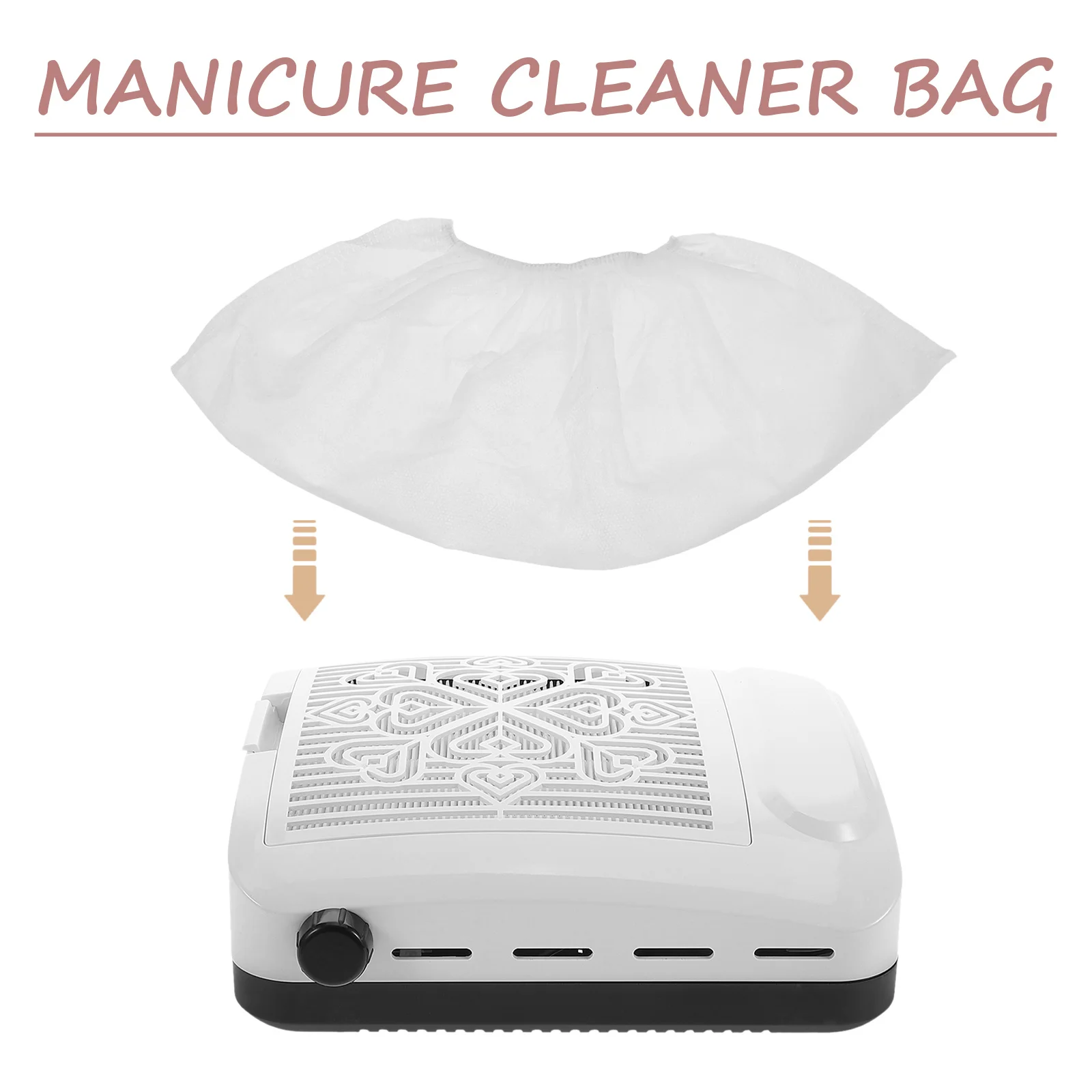 2 stuks nagelstofafscheiderzak niet-geweven vervanging voor manicure pedicure gereedschap zware stofopvangzak salon thuis nagel