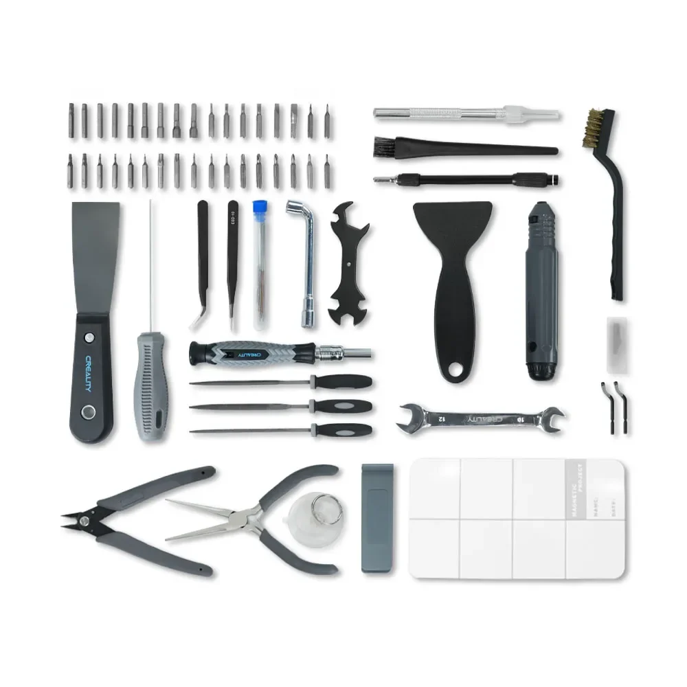 Creality Official 3D Printer Tools Kit, 74 Pcs in 1 3D Printing Tool Wrap Kit 3D Printer Repair Accessories