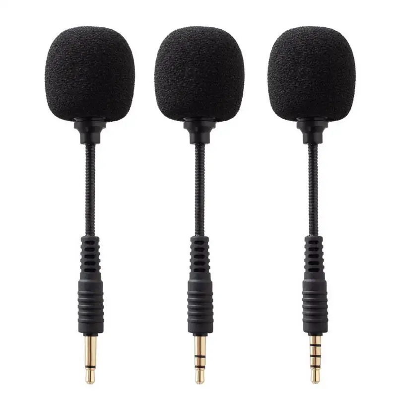 3.5mm Jack Mini Microphone Mini Condenser Microphone 360 Degree Bent Clear Voice Microphone 3.55 Mm Jack Mini Microphone Clip