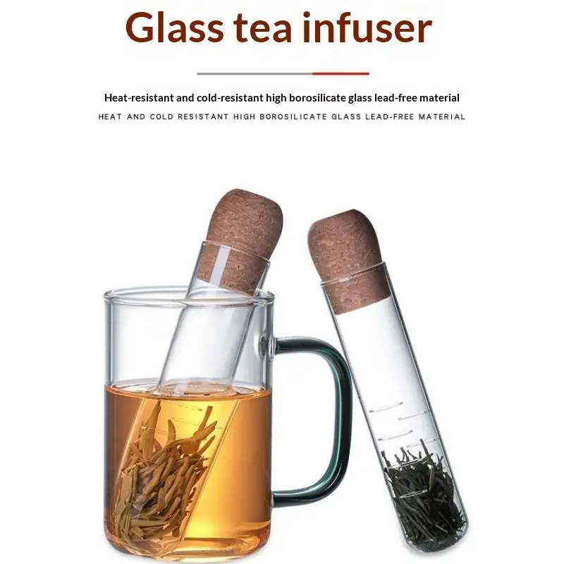 1Pc Tea Infuser Glass Pipe Tea Filter Sieve Creative Tea Maker For Spice Herb Tea Brewing Teaware Tools Accessories...