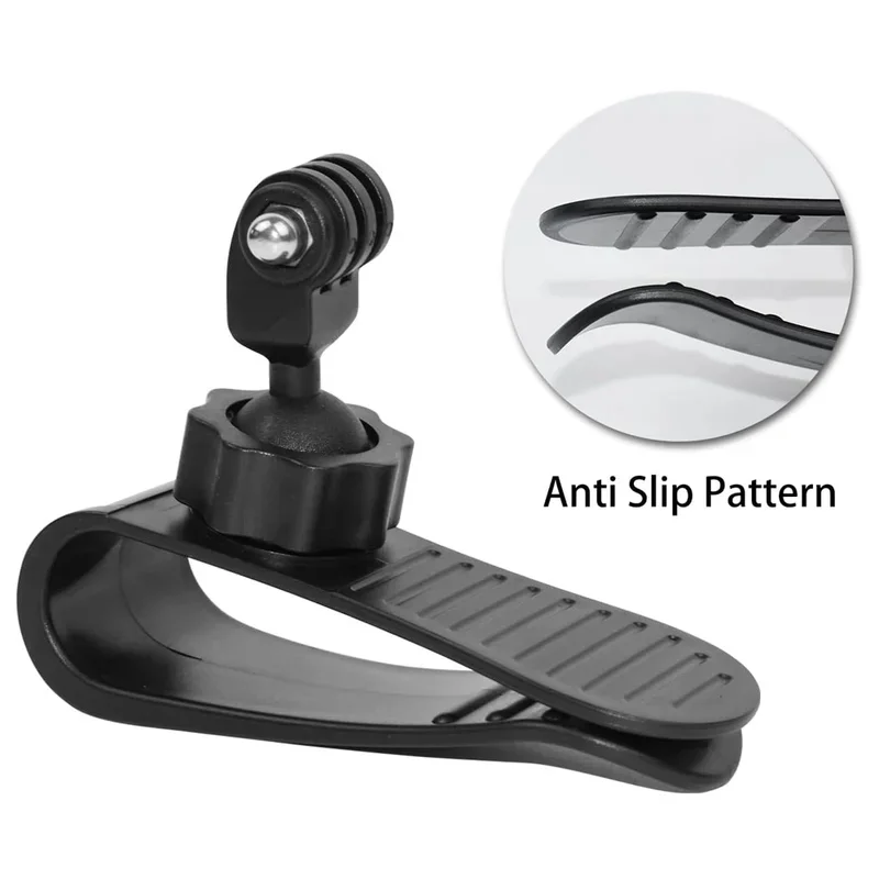 Quick Release Sun Visor Camera Clip Mount, Universal Car Holder with Ball Joint for GoPro Hero Series, Insta360 X5 X4 X3,