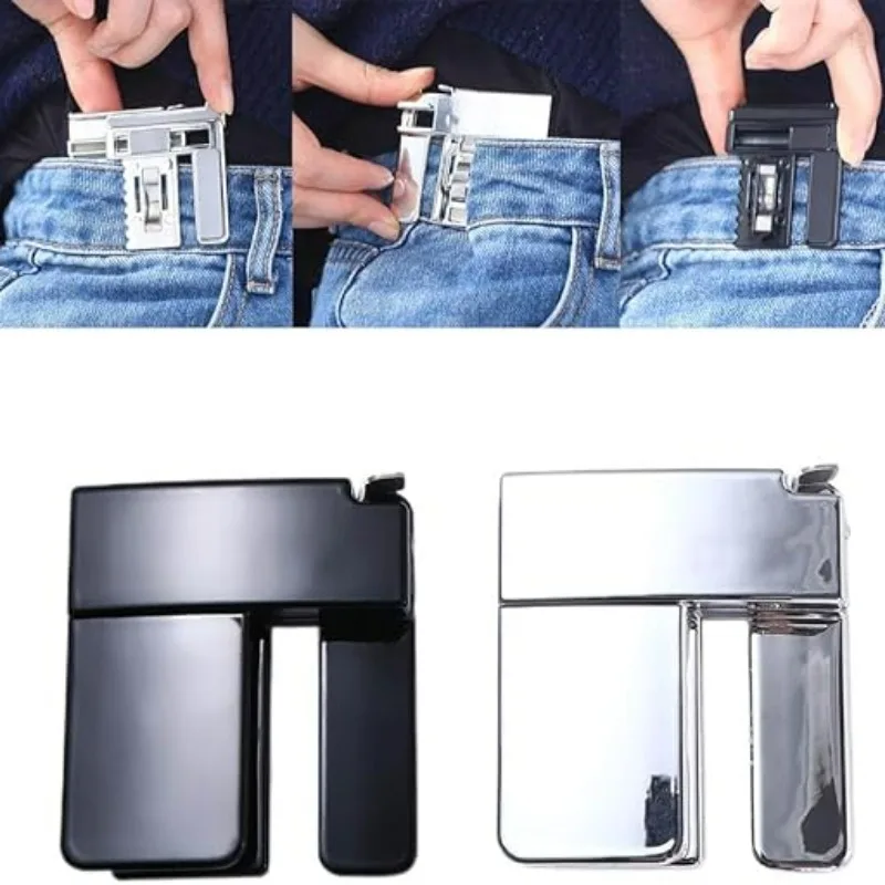 Pants Waist Adjustment Buckle Waistband Clamp Waist Shrink Clip Adjust Waistline Size Belt Clip Folding Buckles Belt Replacement