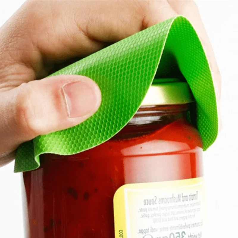 

1pc Silicone Bottle Opener Pad, Anti-slip Wear-resistant Bottle Opening Booster Food-grade Can Opener Pad For Restaurant