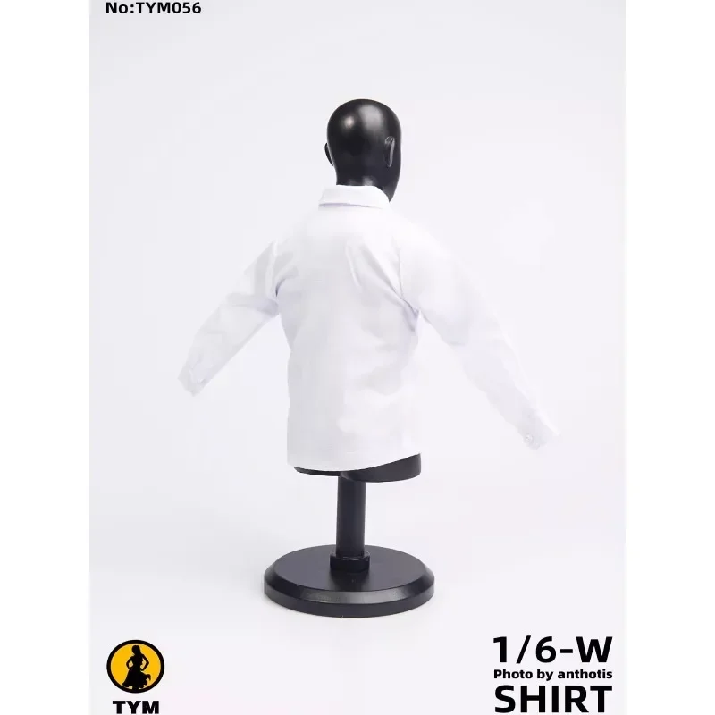 TYM056 1/6 Scale White Long Sleeved Shirt Suit Clothes Accessory Model for 12