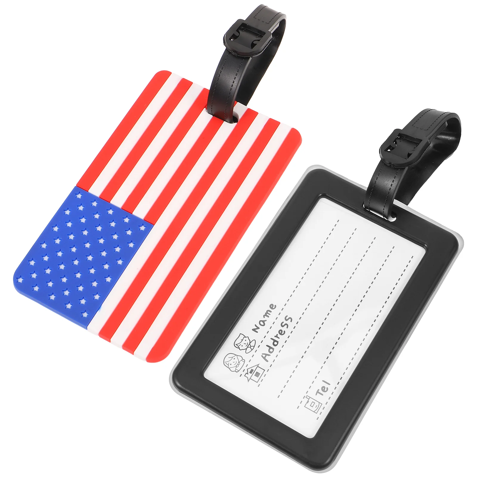 2 Pcs Three-dimensional Flag Luggage Tag Travel Suitcase Maple Leaf Pvc Checked