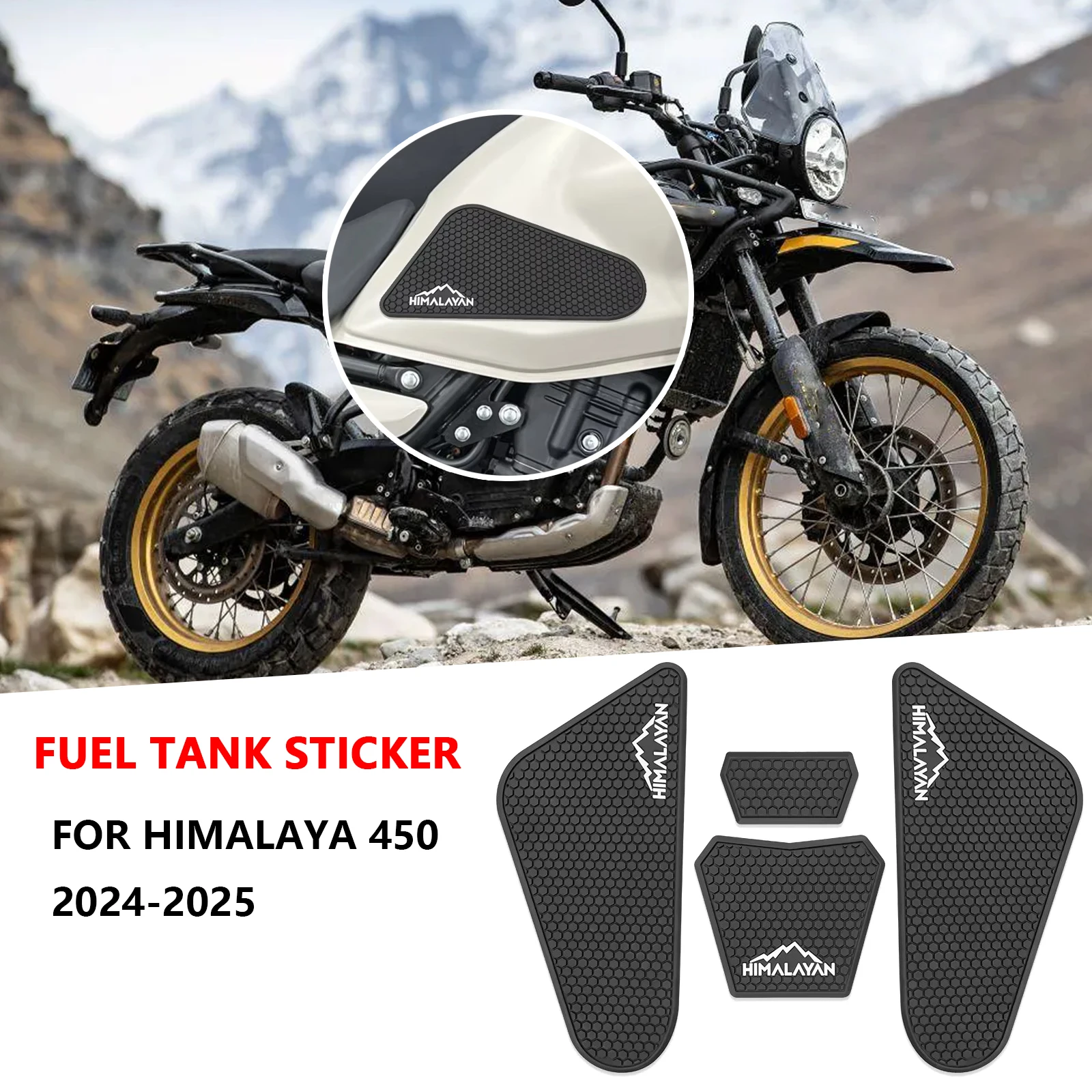 

For Himalaya 450 HIMALAYAN450 2024 2025 Motorcycle fuel tank pad protector sticker decal fuel tank knee pad Himalaya 450