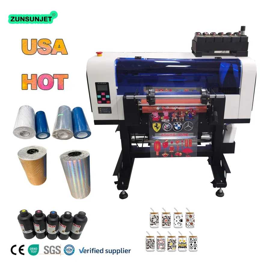 30 cm uv a3 printer dtf uv printer desktop color label packaging varnish digital uv wcmyk label printer