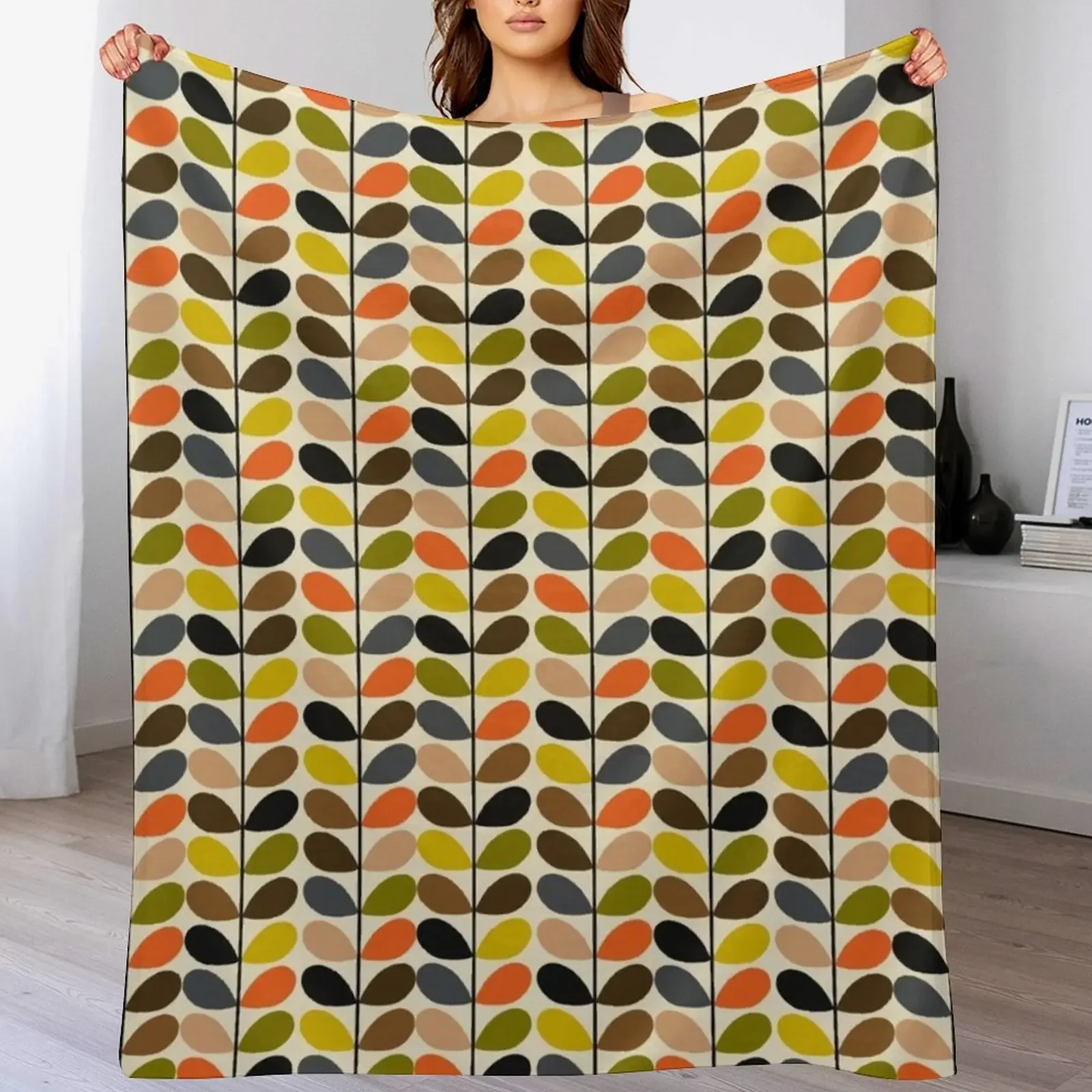 Orla Kiely Throw Blanket Cozy Home Blanket Gift for Christmas Holiday