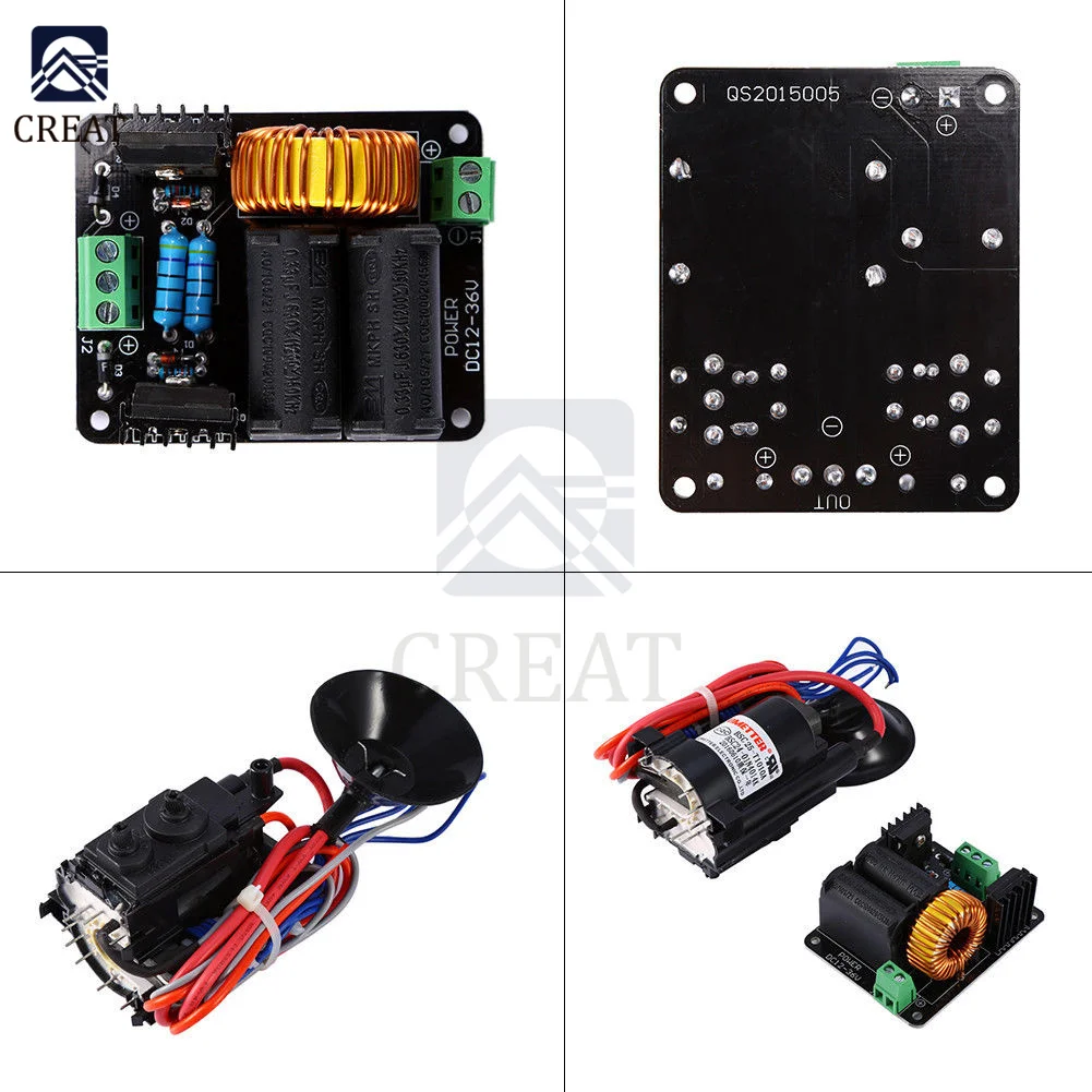 Alta Tensão Gerador Driver Board, Flyback Módulo Driver, Ignição Bobina Descarga, ZVS Tesla, DC 12-36V, 10A, 300W