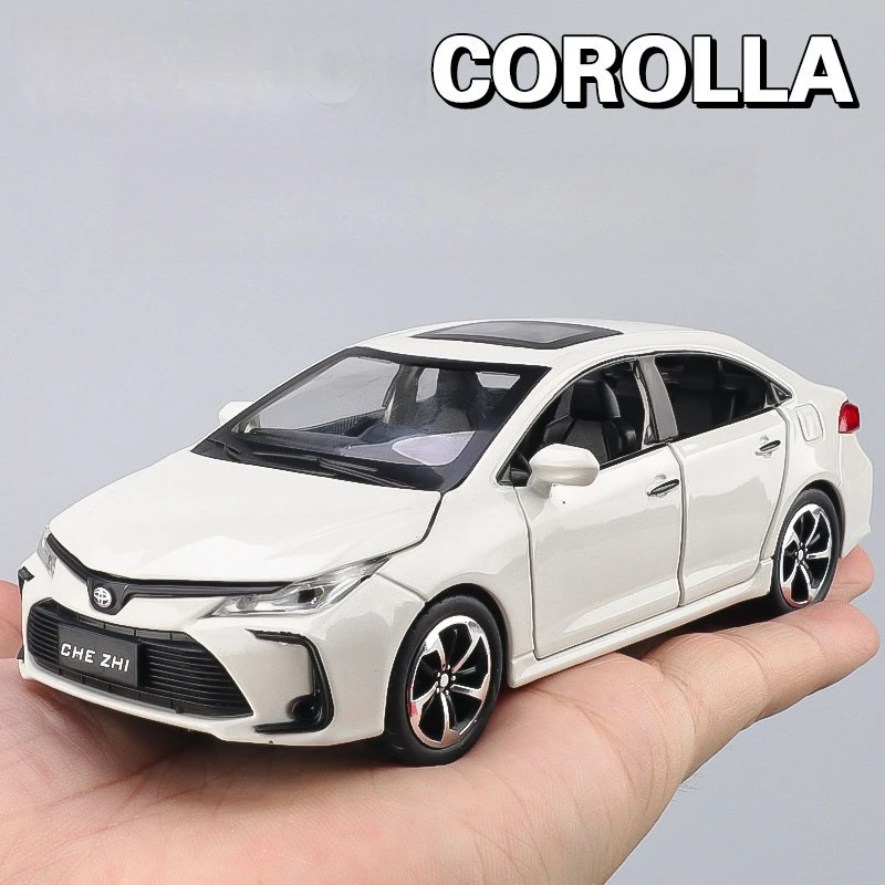 

1:32 Corolla Car Model Alloy Metal Diecasts Toy Vehicles Car Model Simulation Sound and Light Collection Kids Gift