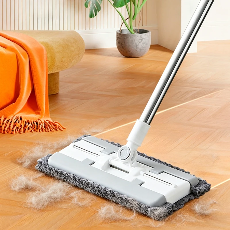 Mop de Papel Eletrostático para Remoção de Pó, Mop Úmido e Seco, Sem Lavagem Manual, Mop Preguiçoso Tipo Toalha, Mop que Pode Ser Fixado com Pano