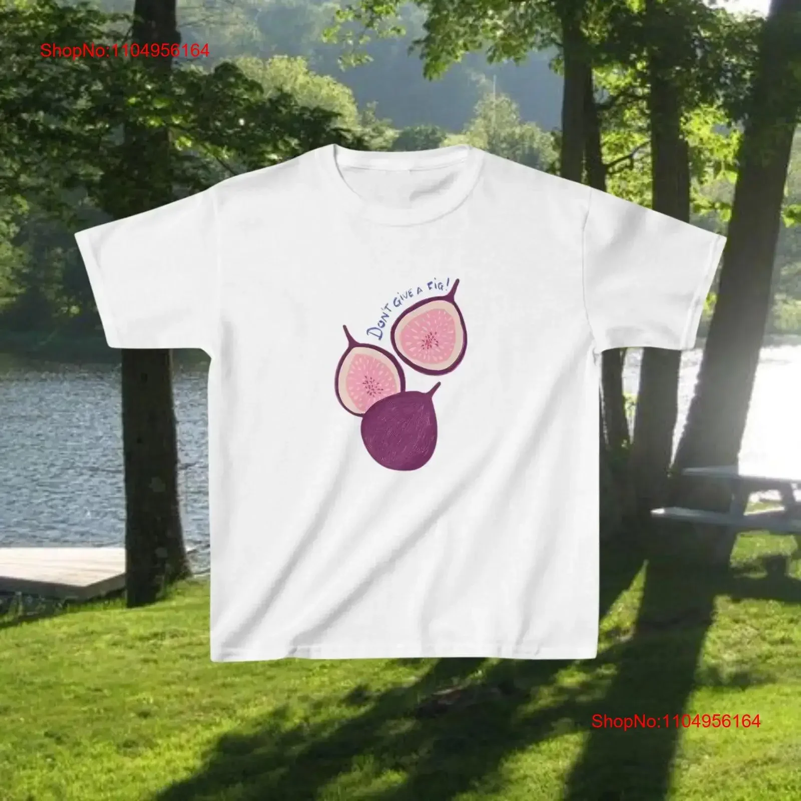 

Don't Give A Fig Baby T Shirt Art for Friend Y2k Vintage FruiT vintage Washed Unisex Comfortable homme Breathable streetwear