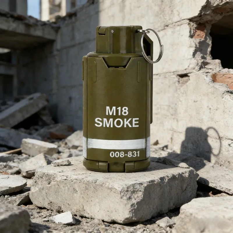 

Игрушечная модель водяной пушки 2026 T с эффектом дыма – прыгающий игровой реквизит в стиле M18 для детей