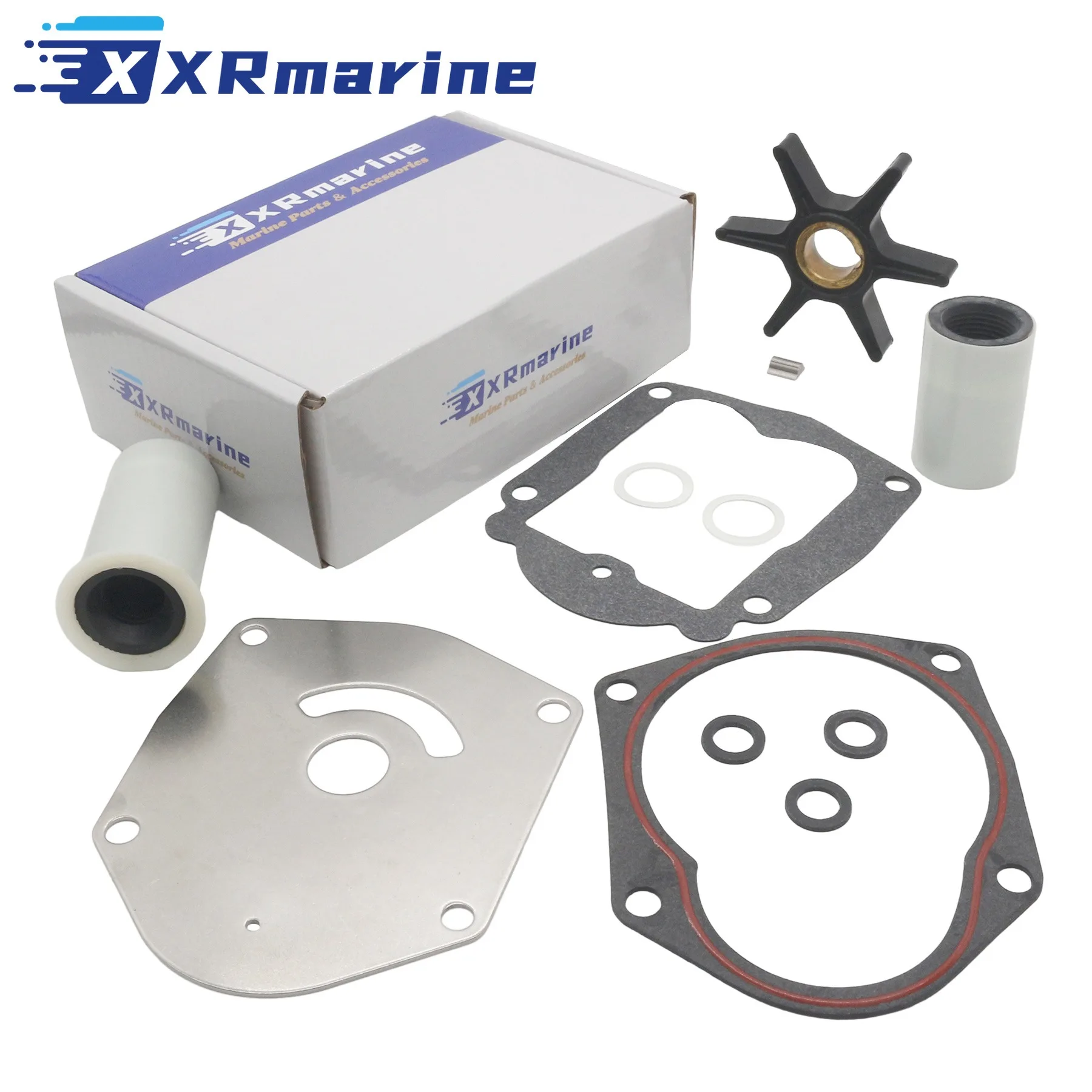 821354A2 Water Pump Impeller Repair Kit for Mercury Mariner Force Outboards 25 30 40 50 HP with Tubes 821354A1 821354A04 18-4531