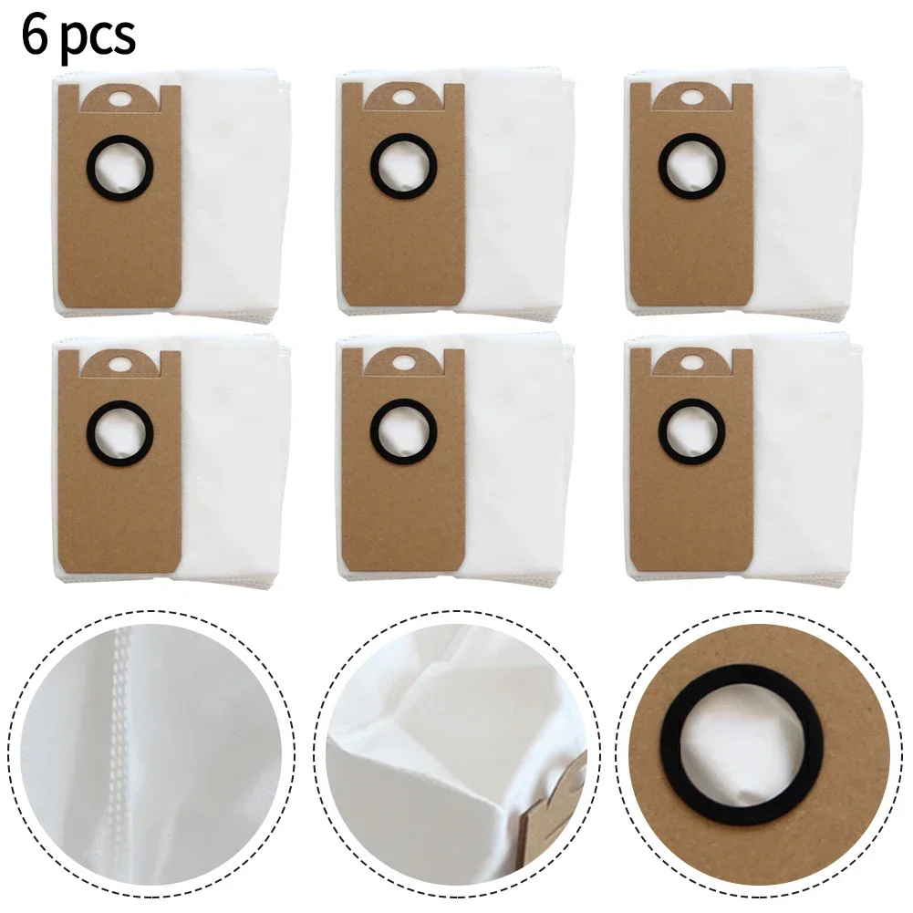 

6x Dust Bags Reusable For Laresar For L6 Pro Robot Vacuum Cleaner For Ultenic For T10 Self Empty Robot Vacuum