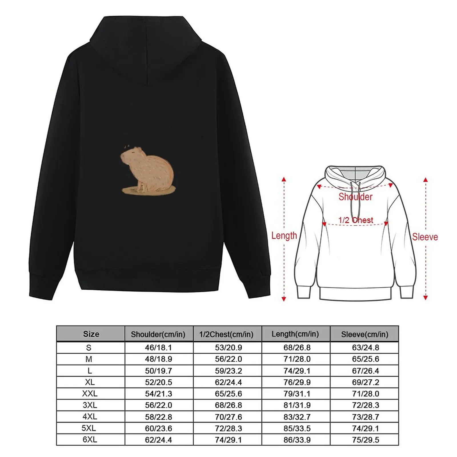 Capybara Hoodie mens clothing winter clothes men's coat men's clothes anime hoodie