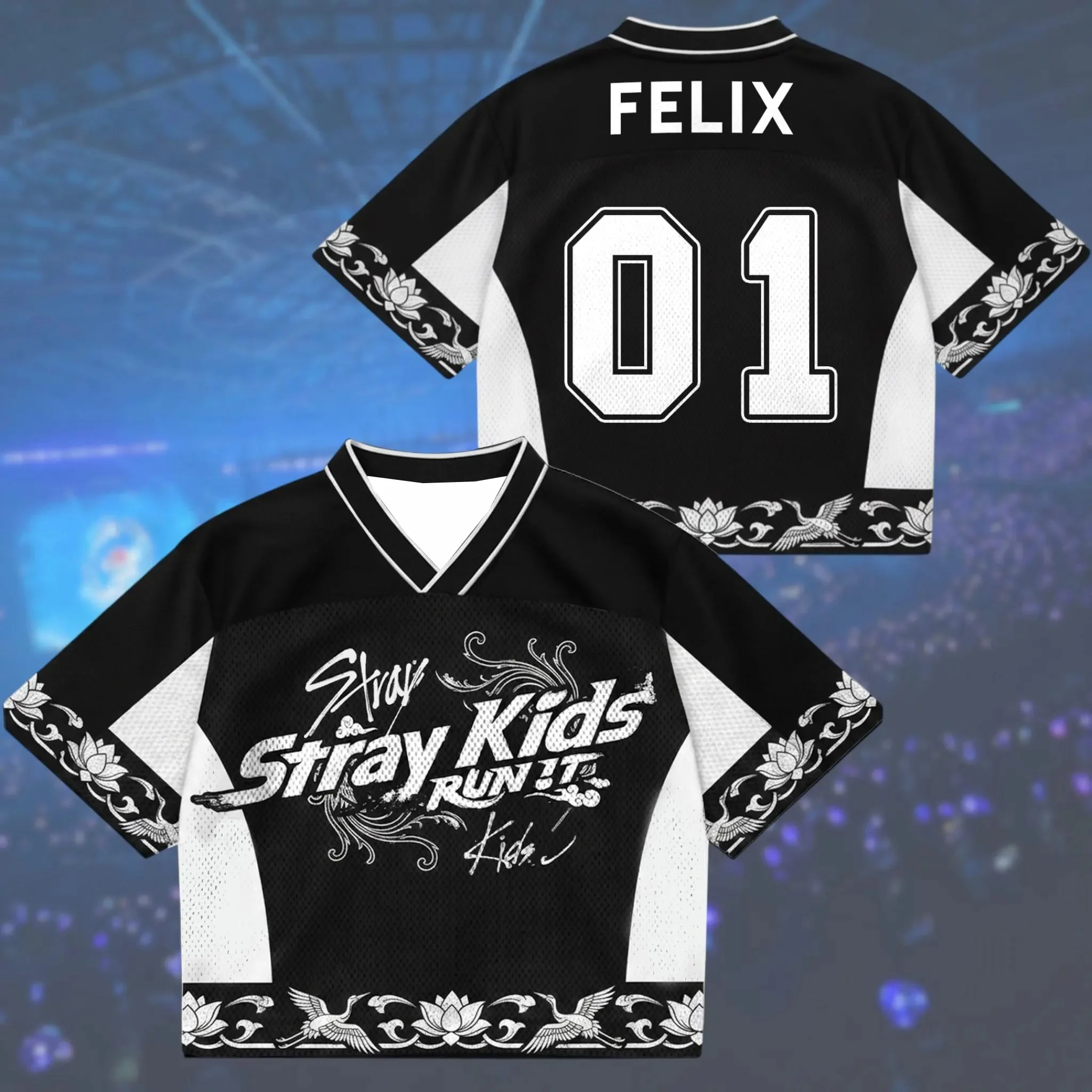 Replica Y2K Concert Fan Family Matching T‑Shirt,3D Printed Rose 01 Graphic Mesh Jersey Tops for Adult Kids Street Fashion Tee