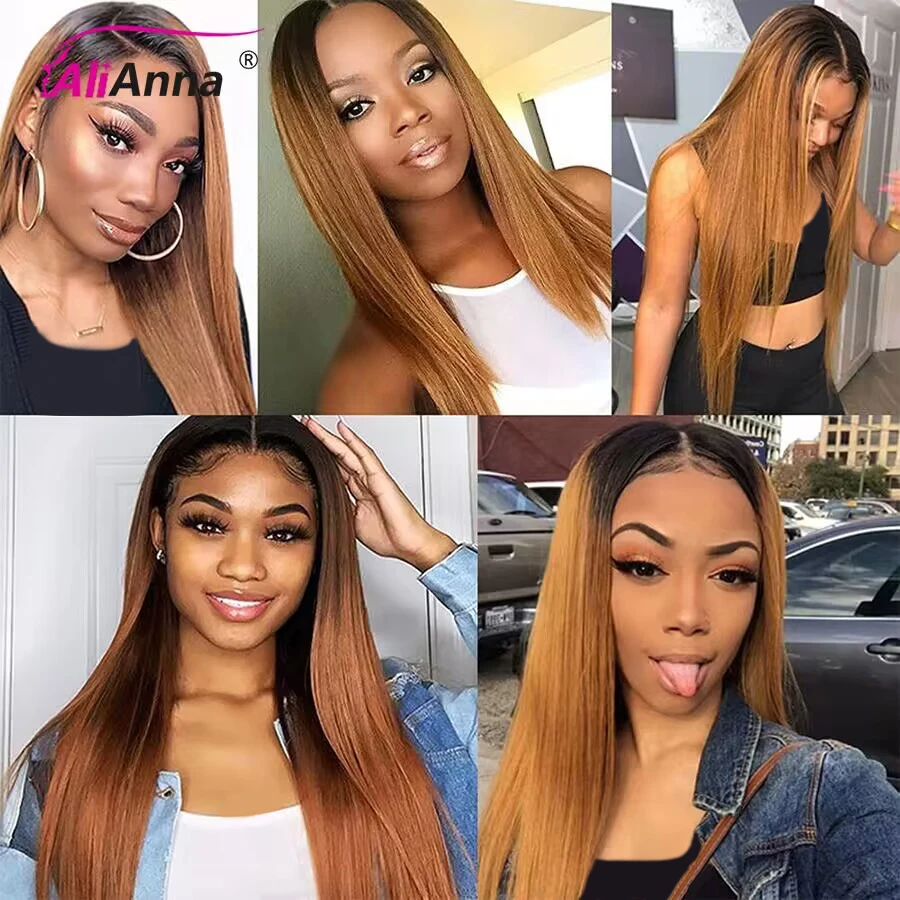 1B/30 Ombre Human Hair Bundles 26 Inch Bundles Straight Human Hair Bundles Brazilian Hair Extensions Colored Bundles Human Hair