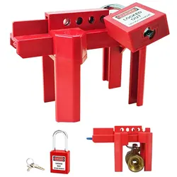 1set Adjustable Ball Valve and Safety Padlock Lockout Industrial Faucet Handle Locks for Pipe Outdoor Water Spigot Lock