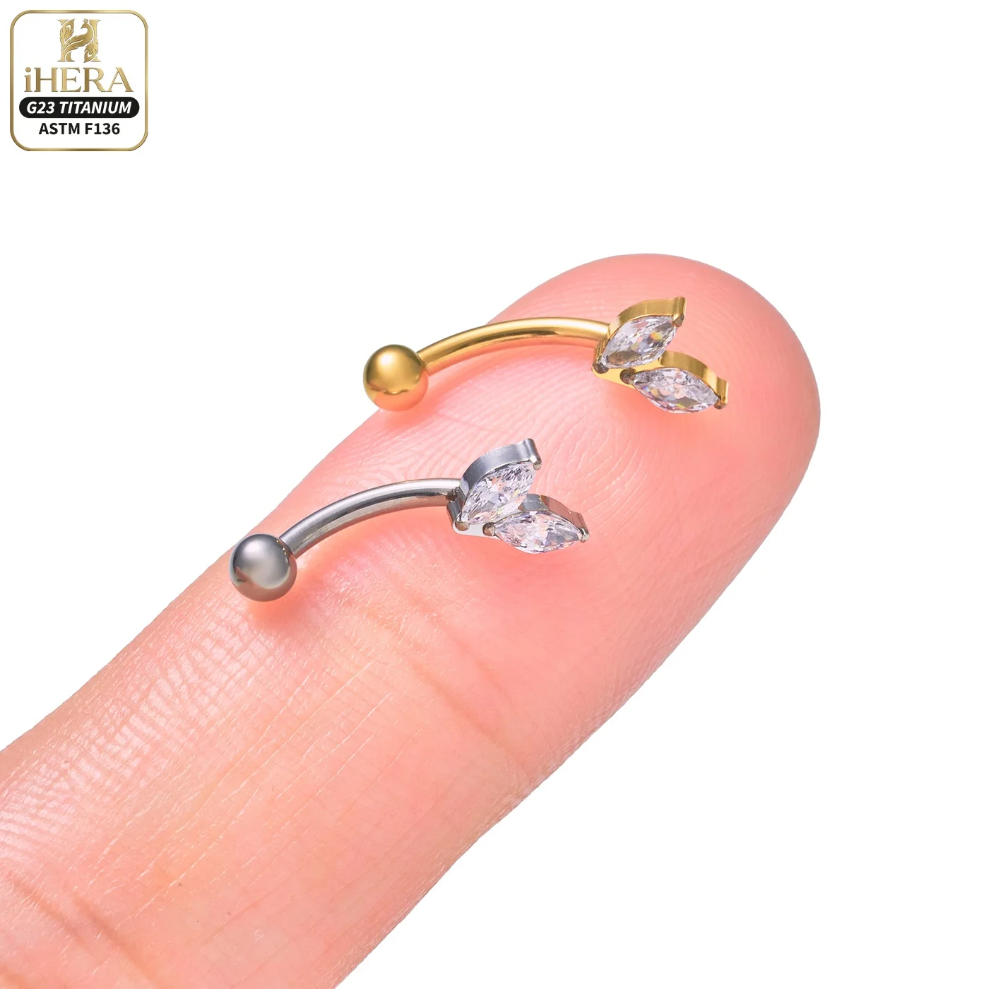 Schraubkugel F136 Titan Piercing-Stud, gebogene Barbell, glitzerndes Herz, Dreieck, Augenbrauen-, Rook-, Snug-, vertikales Labret-, Ohrknorpel-Kit – Detail 38