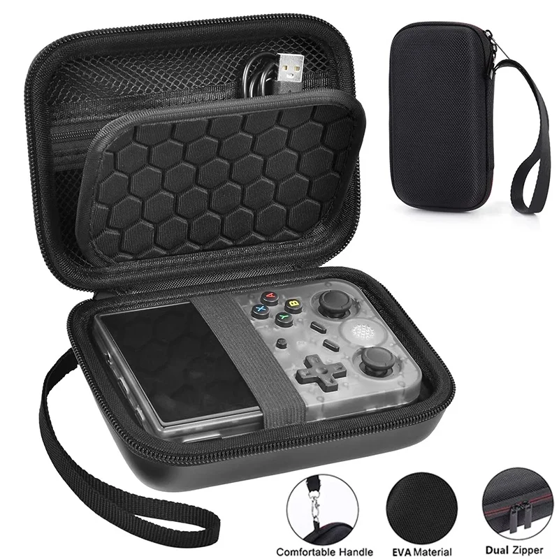 Robuste Schutzhülle für die Anbernic RG35XX H/RG353M Spielekonsole, EVA-Reisetasche, stoßfest, kratzfest, tragbare Tasche.