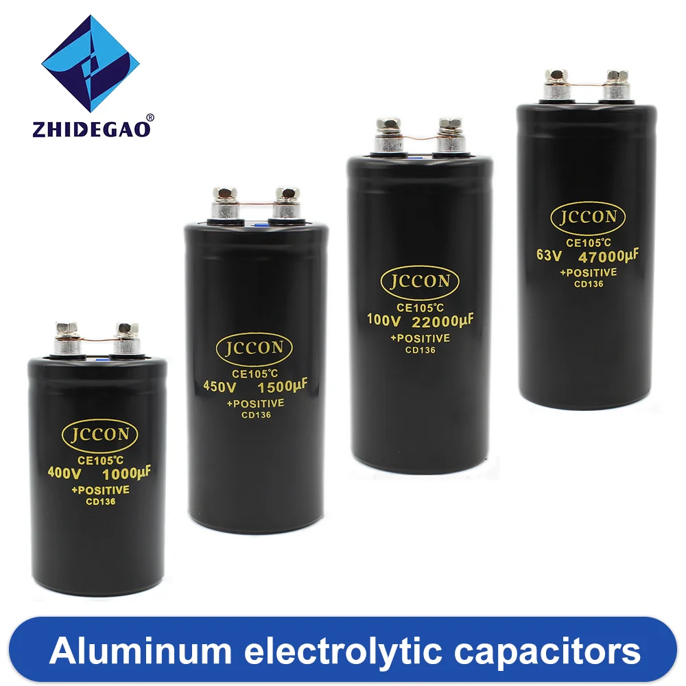 

1 Pcs 22000UF 47000UF 1000UF 1500UF 63V 100V 400V 450V Aluminum Electrolytic Capacitor 105C low ESR (including screws) Black