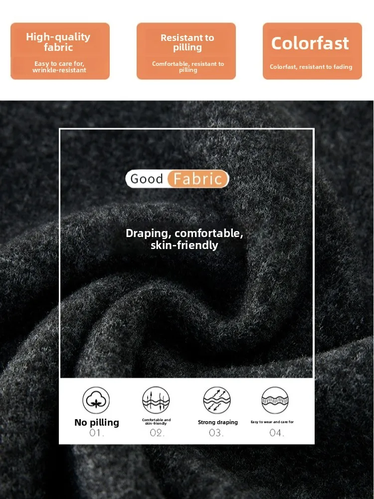 Thiened Fce 카메레 와이드 레그 팬츠 여성 캐주얼 스포츠 루즈 드레이프 스트레이트 나이프 팬츠 하이 웨이스트 폴리에스터 섬유