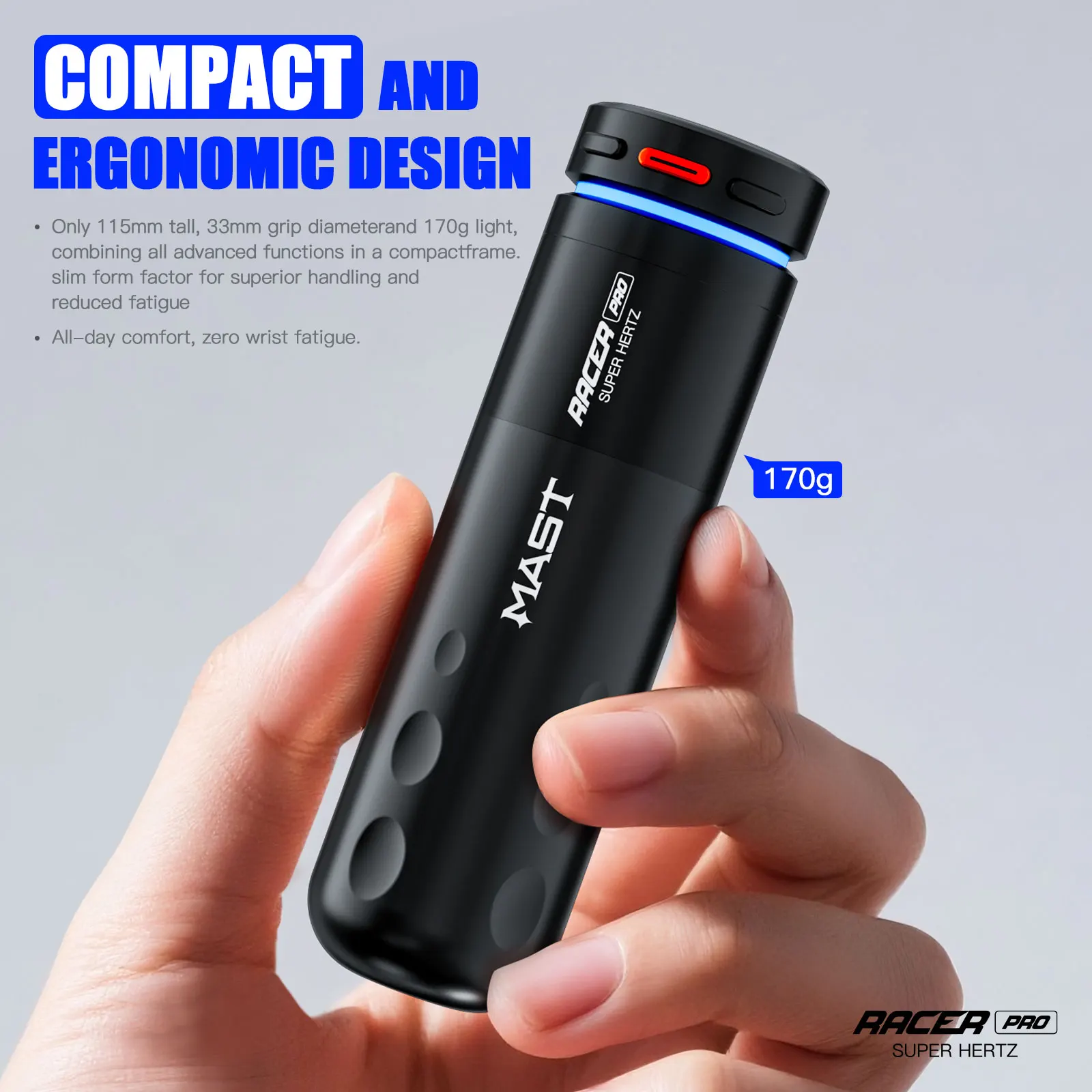 ماست ريسر برو ماكينة الوشم اللاسلكية 4.2 مللي متر قابل للتعديل لينة وهارد السكتة الدماغية فرش السيارات الوشم لوازم لعمل التظليل بطانة