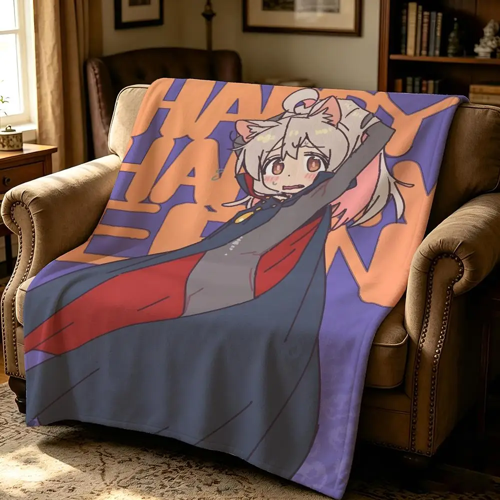 anime O-Onimai-I Throw Thick Comfort Flannel Quilt, Multi-scene Use Indoor Outdoor Daily Nap