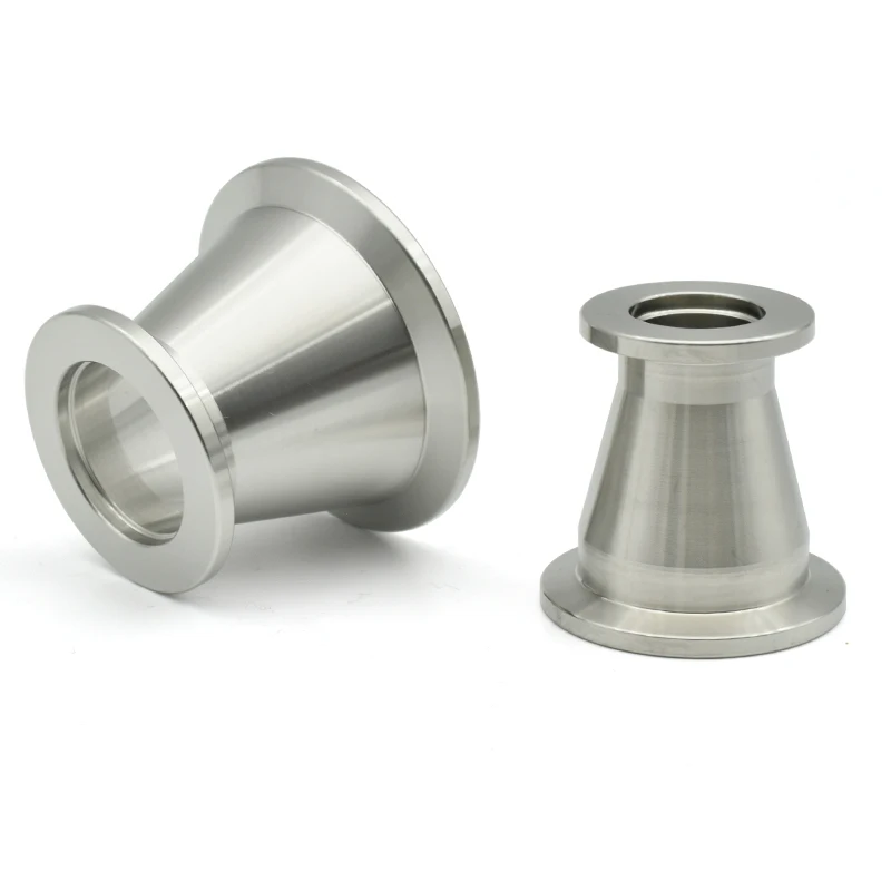 KF10, KF16, KF25, KF40, KF50 Vacuum Tapered Reducer, Three Clip Flange Joint, 304 Stainless Steel KF Vacuum Pipe Fittings