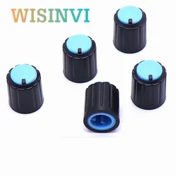10PCS 9.5*12MM Black And Blue Plastic Small Knob Potentiometer Audio Equipment Knob Hat Inner Diameter 6MM