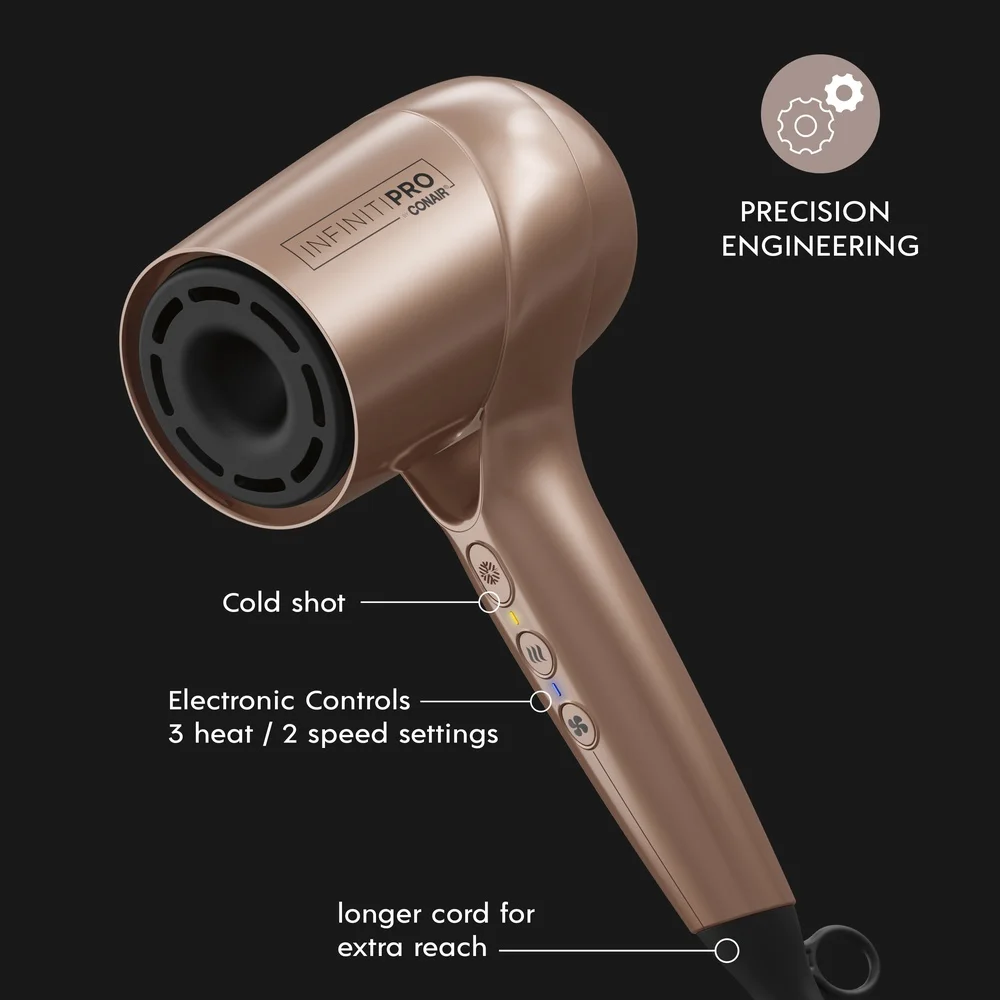 DigitalAIRE 이온 헤어 드라이어 경량 디자인 디퓨저 집중 장치 포함 3가지 열 설정 2가지 속도 조절 콜드 샷