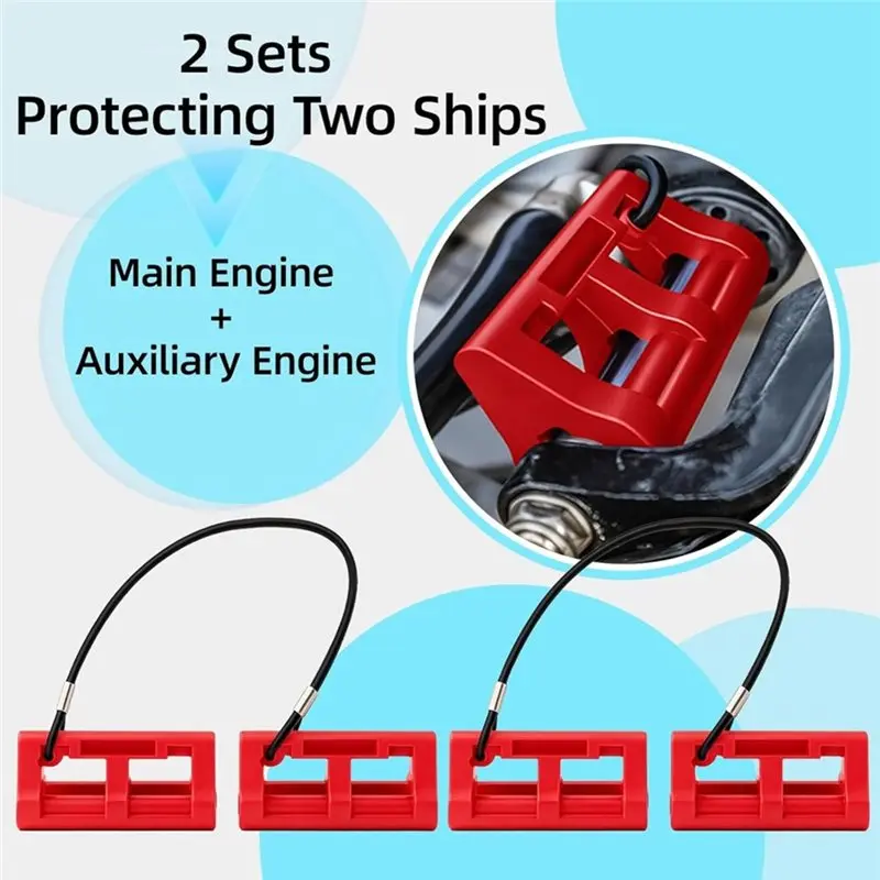 Hydraulic Steering Clip For Boat, 2 Pack Outboard Steering Locks To Keep Motor Fixed In Place Position When Towing