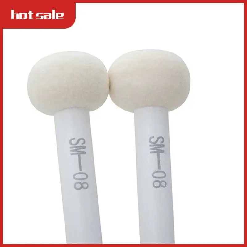 

1 Pair Head Drum Sticks Felt Percussion Instrument Practice Playing Double-Head Drum Hammer