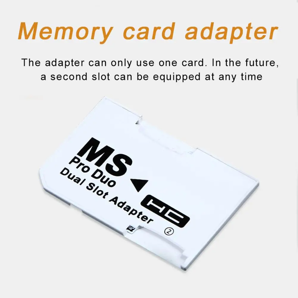Dual Slot Memory Card Extender High-speed Memory Card Adapter for Capacity Expansion Multi-card Reading Compact Size Portable