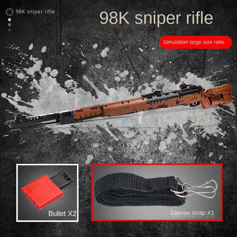 Mauser 98K Sniper Rifle Gun Series Assembled and Inserted small particle Building Blocks Shooting Game Toys Gun Gifts for Kids