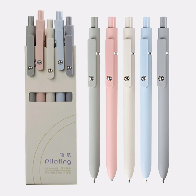 Piloting Morandi Colour Gel Pens Soft Touch Quick Dry Smooth 0.5mm Gel Ink Pen For School Student Writing Stationery Supplies