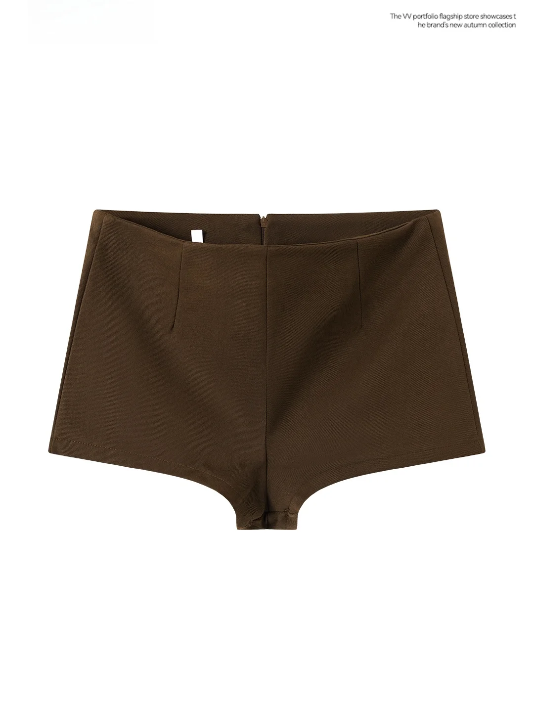 Retro Tobacco Brown Casual Women's Bottoms High Waist Slim Fit Pants Spring Season Short Shorts Outerwear Hot Pants