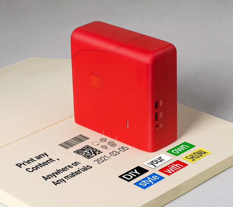 Shuoma Mini 600dpi 12.7mm Handheld Inkjet Printer For Flat Surface Logo/date/text/mark/code Printing App Edit Fast Drying