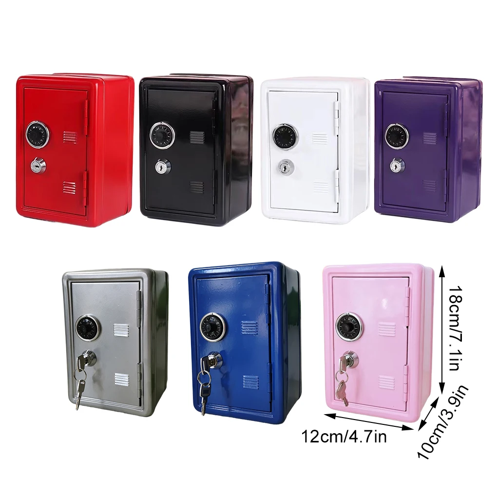 خزانة نقود آمنة محمولة ومتينة لتخزين النقود، خيار متعدد الألوان، آمنة منزلية